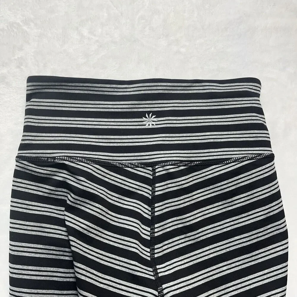 ATHLETA Chaturanga Striped Crop Leggings Women’s XXS Fitness Yoga Athletic‎